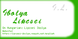 ibolya lipcsei business card